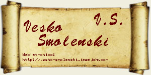 Vesko Smolenski vizit kartica